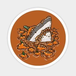 Pumpkin Destruction Shark Magnet